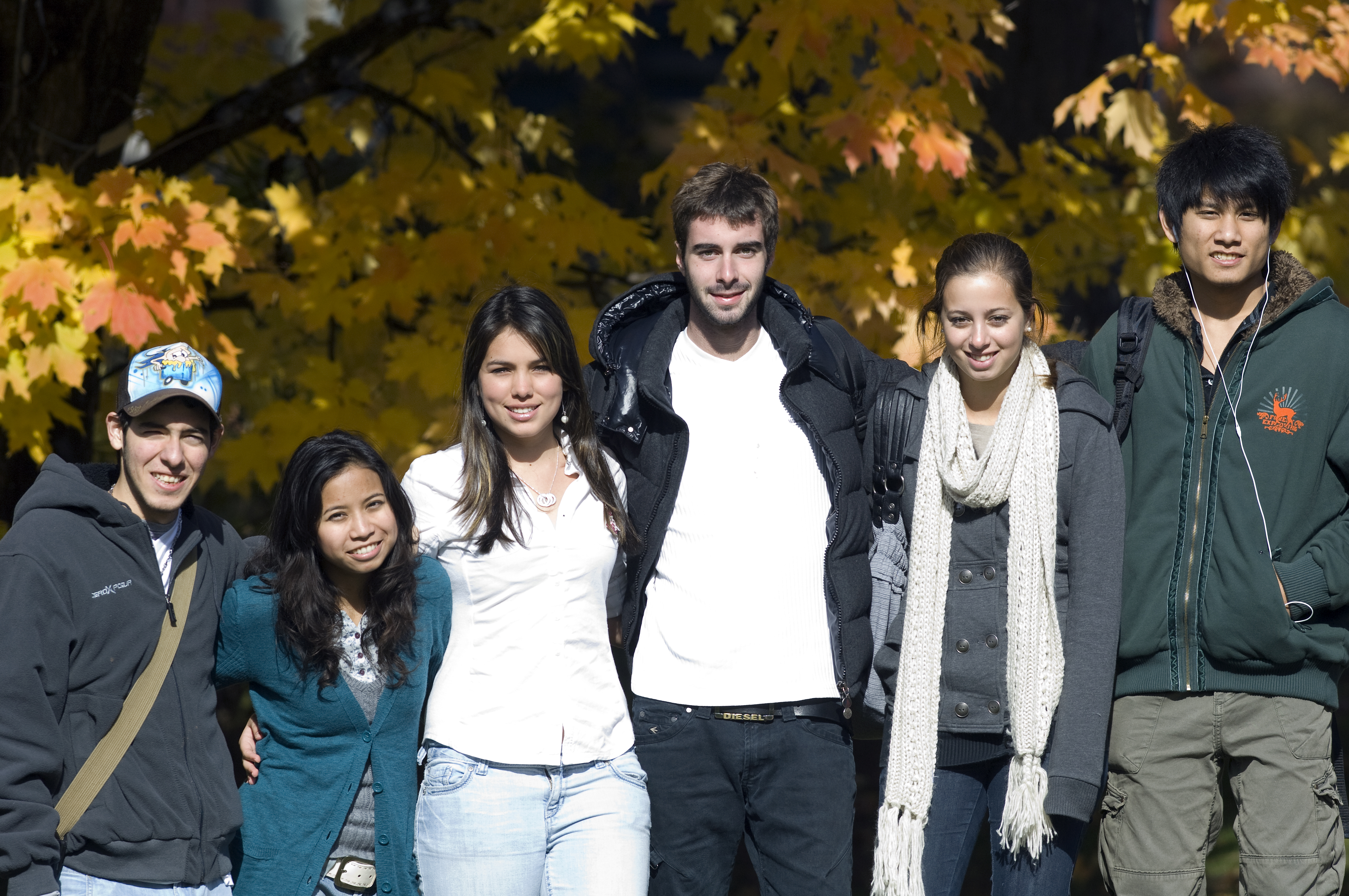 Students posing on UMaine Campus