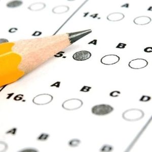 pencil on a standardized test