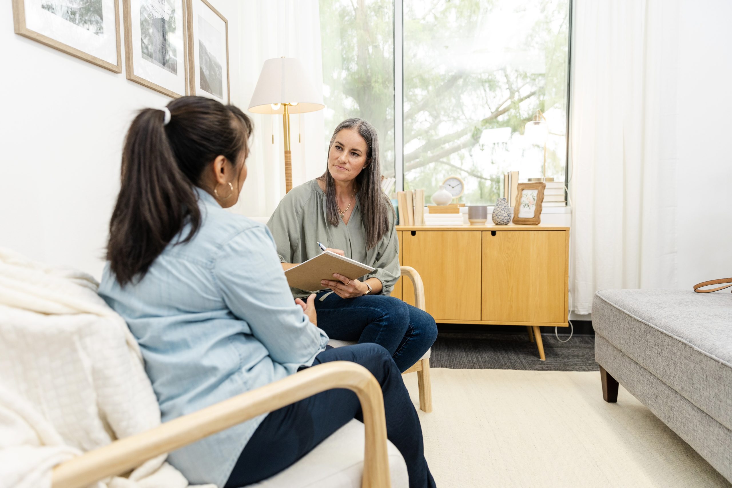 A mental health professional is counseling a patient
